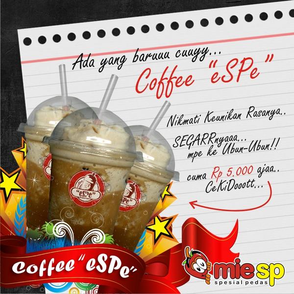 Mie_SP's tweet photo. WOOW ! ini dia MENU BARU di Mie Sp Spesial Pedas. Coffee Espe !! DInginnyaa ampe ubun ubunn, ggrrrr :D http://t.co/LoAECCF4