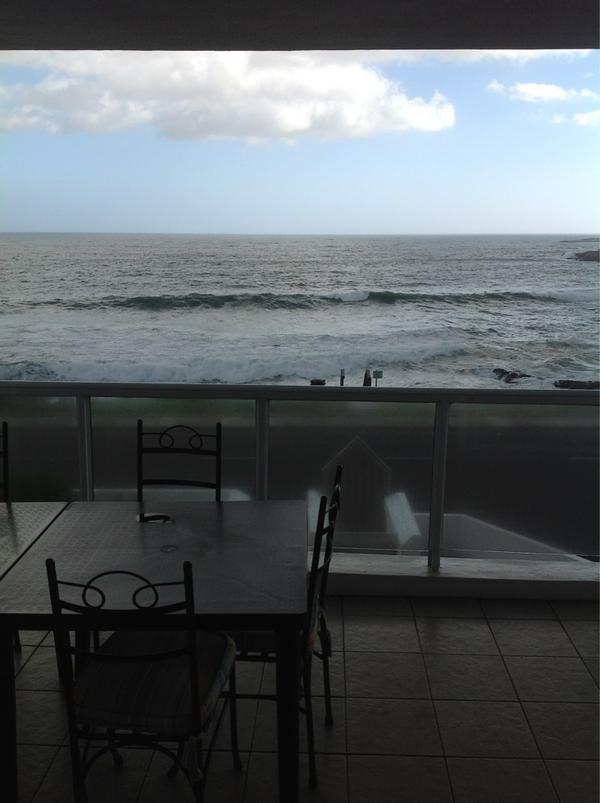 View from the balcony in Hermanus. Seen lots of Southern Right whales breaching!