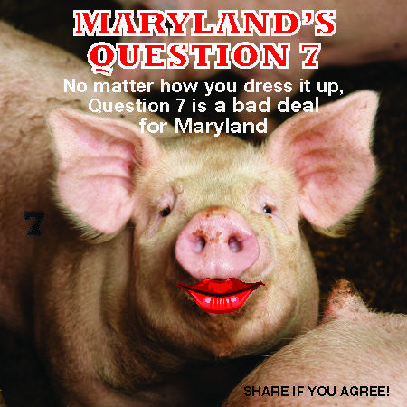 VoteNoOn7's tweet image. No matter how you dress it up #Question7 is a BAD deal for Maryland! Retweet if you agree!