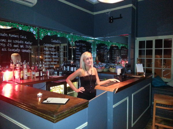 Nikita ready to mix up some delicious cocktails!