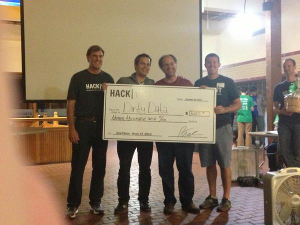HackVT's tweet image. 2nd place ($3k): Team Dirty Data #hackvt