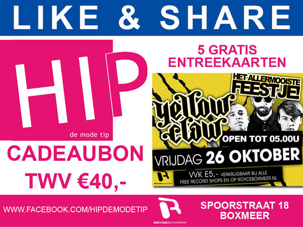 royceboxmeer's tweet image. RT dit bericht/foto om kans te maken op de kledingbon van €40,- en 5 gratis entreebewijzen voor @Yellow_Claw as vrijdag