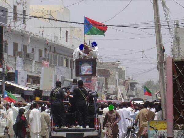 Baloch nation raising free Balochistan flag 
Showing that baloch are not PakistanI
#savebalochactivists