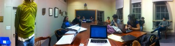 Working hard into the evening #UVMMT