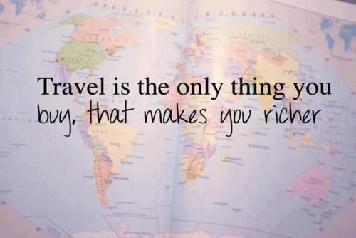 Only1Wilfy's tweet image. So true! #Travel is the only thing you buy that makes u richer  #Quote #TTOT #lp #TravelTheWorld #travelquote #inspire