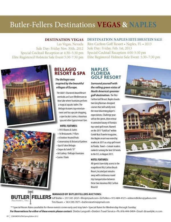Exciting destination sales Nov. 30 Bellagio, Las Vegas &amp; Feb. 1, Naples, Fla., Ritz-Carlton. Join us!