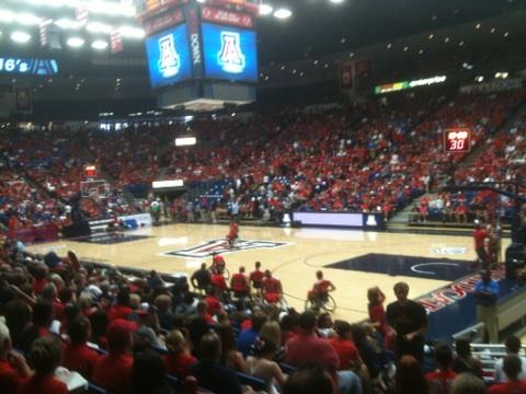 patrickfinley's tweet image. McKale Center is more full half-hour before Red-Blue Game than Az Stadium was last night. #welcometotucson?