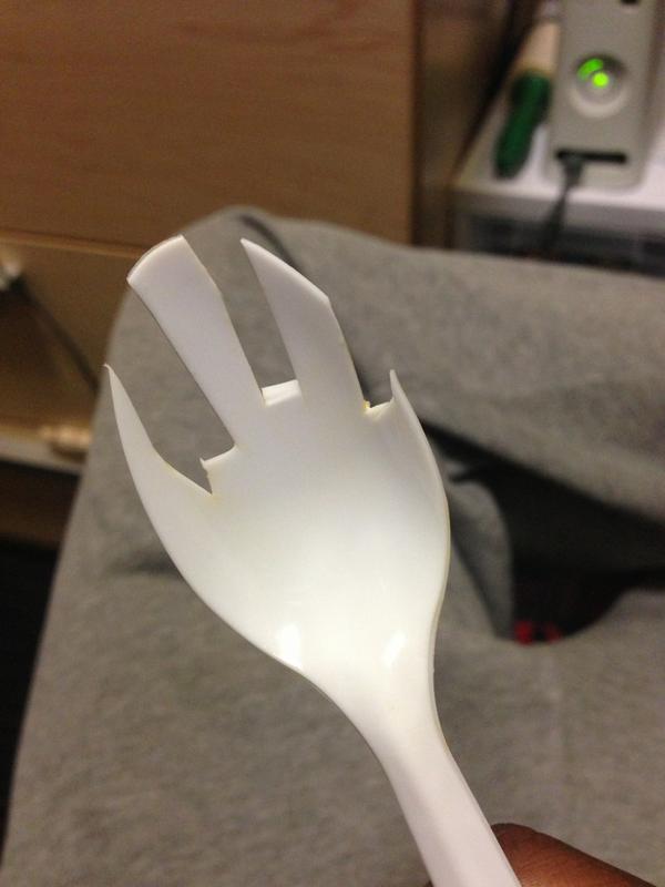 _tonelavish's tweet image. Had to make my own fork #hungerproblems