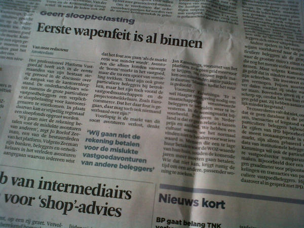 RecoverRealEst's tweet image. #FD van vandaag, ook #Platform Vastgoed is tegen #slooptax en #sloopregeling, wie is eigenlijk nog voor?