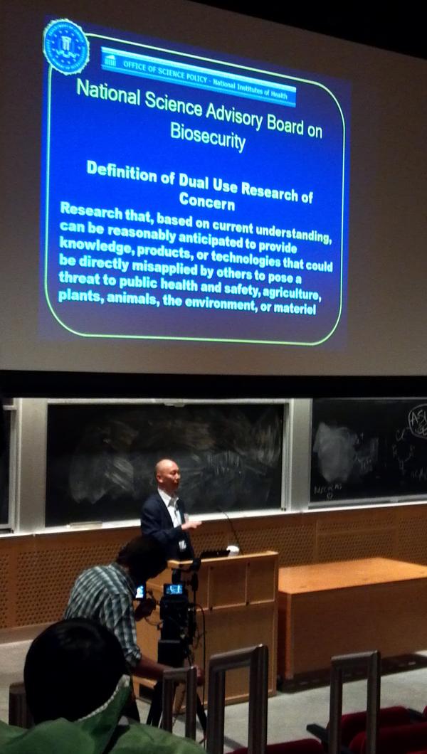 The FBI's Biosecurity in #synbio discussion was #sick ...and by sick we mean awesome! #iGEM2012wcj <a href="/FBIPressOffice/">FBI</a>