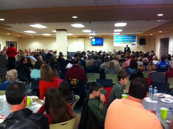 Great crowd in St. Louis tonight! Thank you and let's take back the Senate on Tuesday!