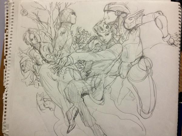 イセ川 Twitterissa ジョジョかなんか知らんけどクソ上手い絵描いてるノート京芸で拾ったんだけど 持ち主に心当たりある人いませんかね Http T Co Ti8jzopw