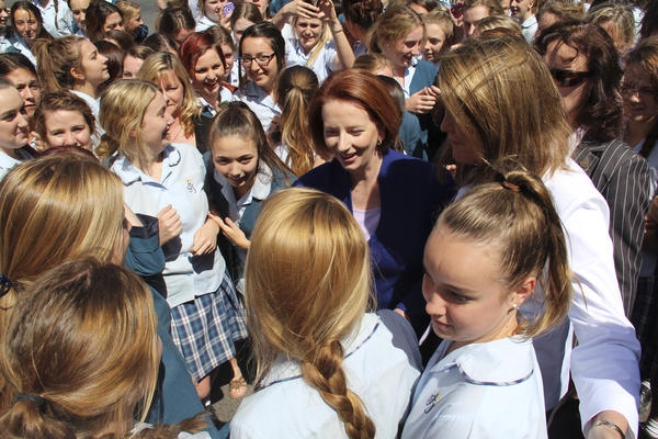 JuliaGillard's tweet image. By investing in education our kids can get the high skill, high paid jobs of the future. @igiveagonski TeamJG