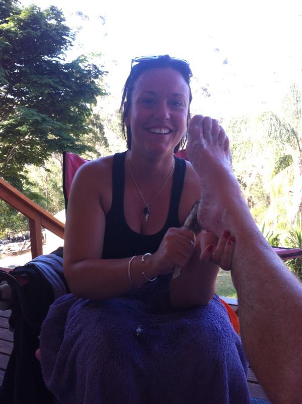 babwebuffalo's tweet photo. Having a beer and getting a pedicure. Imagine the things to follow??? http://t.co/wUK9TylM