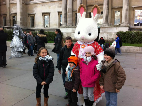 Check out all the children (and adults) who loved seeing Freya Bunny!