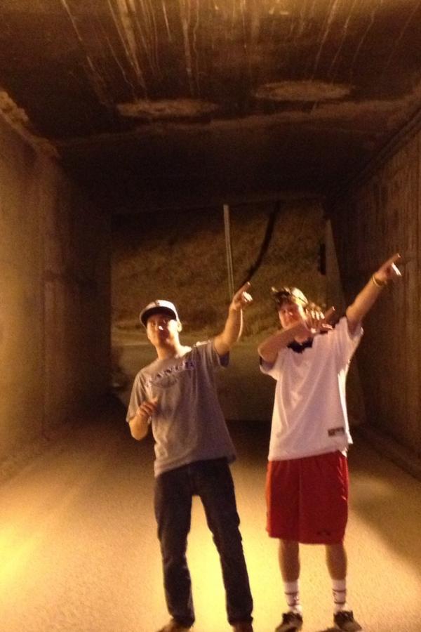 Ballin in tunnel with my boys @dtobin17 @BerryNick7 #OhthePlacesWeGo