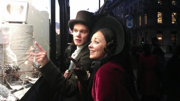 Just casually window shopping on Oxford Street #Dickensian