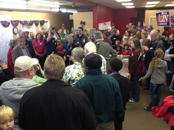 Lots of folks in the North County victory office working hard and getting excited about turning Missouri RED tomorrow!
