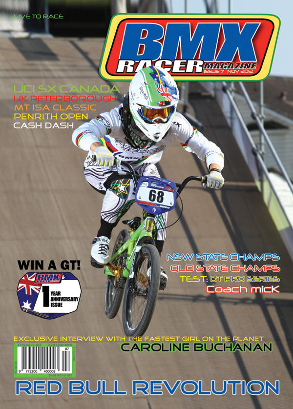 Stoked to make the COVER of @BMXRACERMag Issue7 in stores Friday! #BMX #BMXRacing