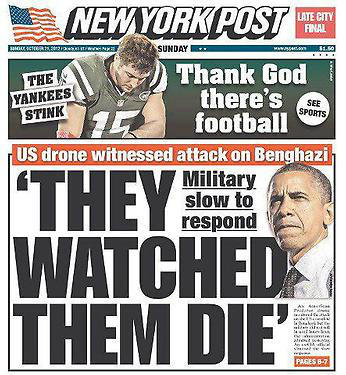 littlebytesnews's tweet image. "@LilSouthernSass:NY POST got it right!  #BENGHAZI please retweet..  #7hoursofhell" @ABC, @NBC, @CBS, @MSNBC @NYtimes"