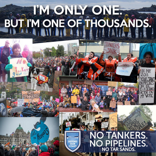 leadnowca's tweet photo. "I'm only one. But I'm one of thousands." BC stands up against #tarsands #pipelines and #tankers. http://t.co/n34egWsn http://t.co/X59UWtsw