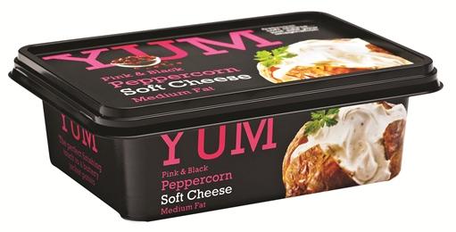 Yumspreads's tweet photo. This one is certain to get your mouth watering some! Fabulous new YUM Pink &amp; Black Peppercorn Soft Cheese http://t.co/gkxK73fi