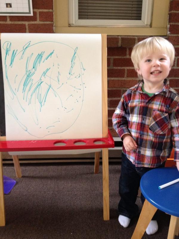 ericaspangler's tweet image. "Circle" by Elliot. Daddy: we think it is ready for the museum.