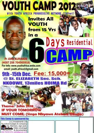yapnet's tweet photo. Young people you can't miss this camp in Uganda at St Elizabeth Nkoowe, Wakiso; and get the real transformation &amp; fun http://t.co/AxB4Gk3R