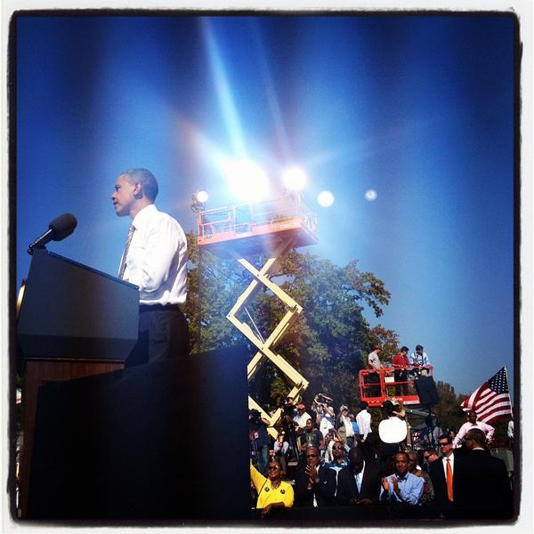 BarackObama's tweet photo. “Our destiny is not written for us, it’s written by us. And we’re going to write the next chapter together.” http://t.co/YPEI0LTs