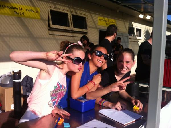 Monster fireworks, the seniors helping out at the coffee stall!