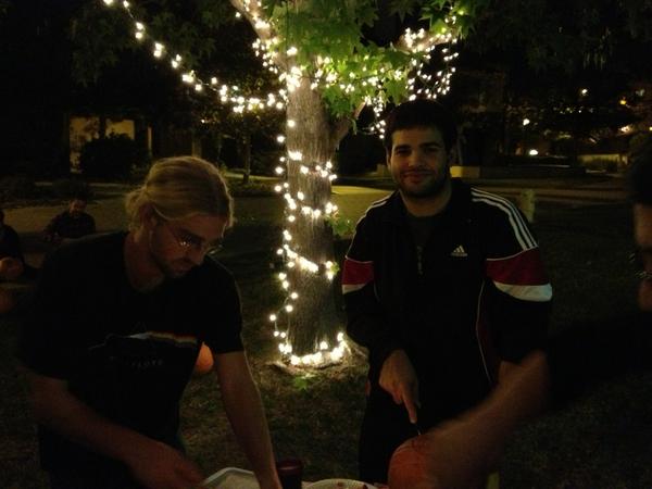 Carving pumpkins at the garden tonight! #halloween