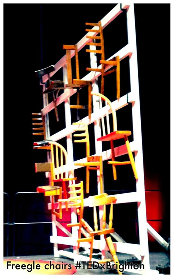 thisisfreegle's tweet image. Stage set chairs at #TEDxBrighton procured from @FreegleBrighton #ResourceREUSE #CircularEconomy