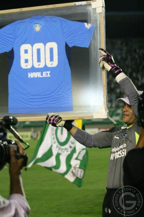 Goleiro Harlei 800 Jogos - Campeonato Brasileiro Série B - Goiás 5 x 0 Guarani