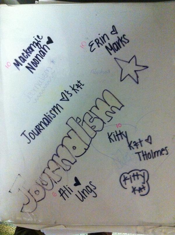 katmetten's tweet image. Nothin like my journalism book from high school soph year. Peace in the land. Mrs beyer. #Harvardgrad #Fencer