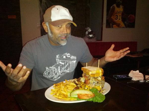 RookiesWrigley's tweet photo. Another challenger bites the dust with the Rookies Burger challenge. http://t.co/49HRClPJ