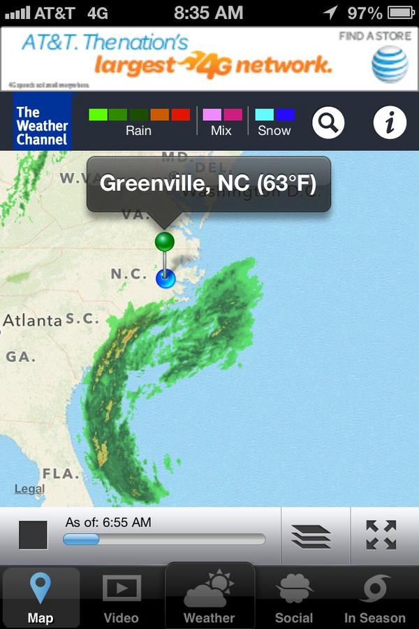 CoachKelleyHST's tweet image. My first hurricane. #fabulous #NCproblems
