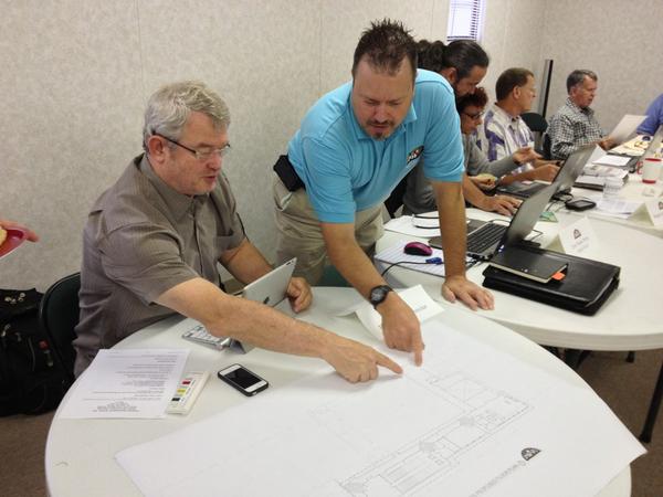 lianaboop's tweet photo. Mike Crockett and @exploringcaves discuss progress on the @NSScaves Headquarters at the 2012 BOG Meeting this morning. http://t.co/Pk39lRbV