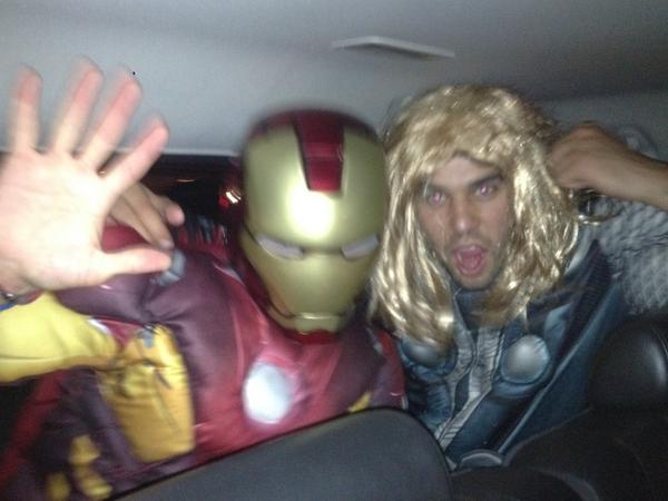 Buddy_Franklin's tweet photo. Halloween in NYC going crazy! With my boy @SharrodW_21 #hellaweekend http://t.co/lAD5TgOI