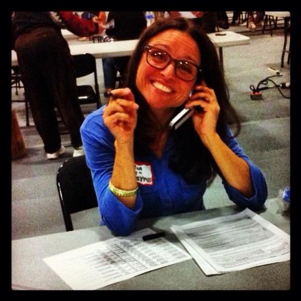 allontheline_ca's tweet photo. Think @OfficialJLD has game on the phones? We know she does. Dialing up voters from LA today: http://t.co/QtPY5aLO http://t.co/ANJysQT3