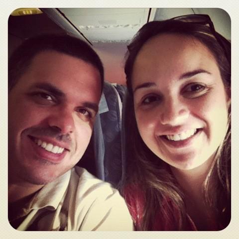 Bom diaaa...ja no aviao indo pra Garulhos