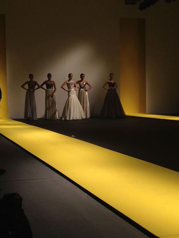 previewph's tweet photo. The models walked to Rihanna's "Diamonds" - fitting for #PopoGo's glitzy eveningwear #GrandAllure #PHFW http://t.co/BQwzDASd