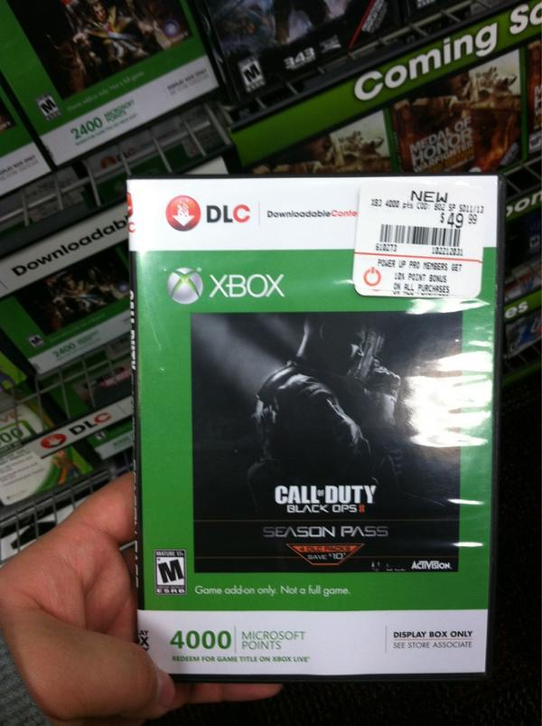JakeRiley33's tweet photo. @charlieINTEL apparently GameStop is already selling season passes for black ops 2 http://t.co/IS40fKJL