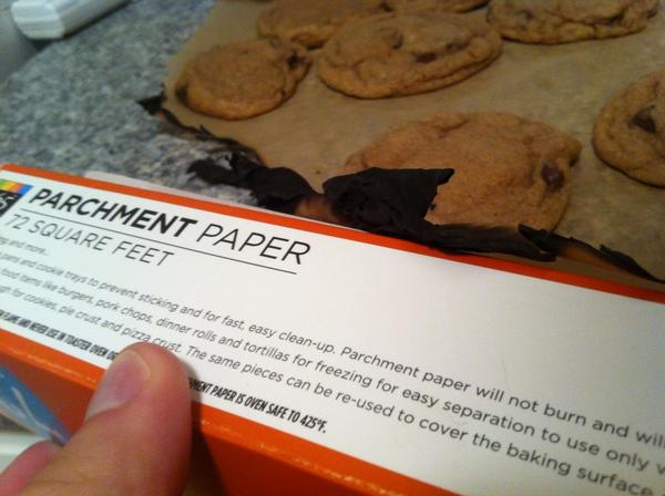Dave Moore on X: So @wholefoods, it's time to reconsider the will not  burn statement on your #365 brand parchment paper. #smokedcookie   / X