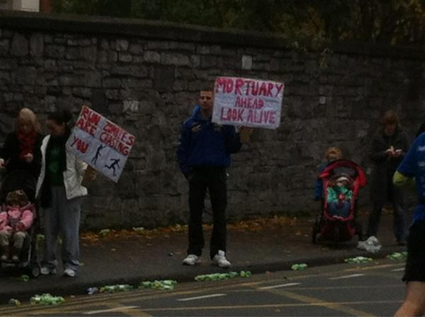 barrabest's tweet image. Only in Dublin! What a sign to give you motivation to keep going during the #Dublin #marathon this morning!