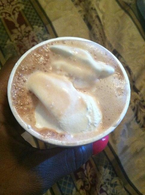 I just fixed me sum hot coco with whip cream in it☺ http://t.co/9H6LUDsQ