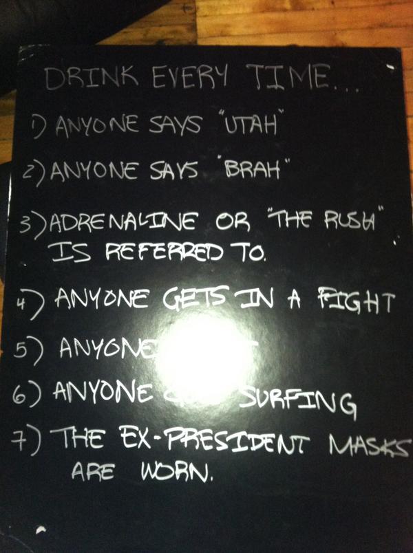 WesleyBuckets's tweet photo. @ASeyferth @DrewMas1 This could get ugly #pointbreakdrinkinggame #frankenstorm http://t.co/tCG95EsF