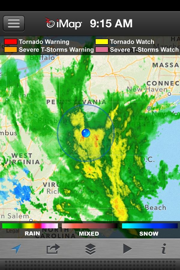 Firemedic811's tweet photo. Current radar from iMap Weather Radio. http://t.co/at1bp6Vo http://t.co/bHSVf9U7