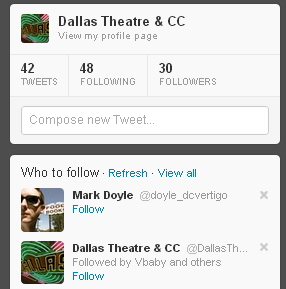 DallasTheatreCC's tweet photo. We're so cool that Twitter told us to follow ourselves. #Inception #WeHaveToGoDeeper http://t.co/AS6hmnqr