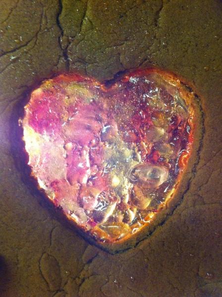 realredbreadbin's tweet image. Beginnings of a mini gingerbread house. Stained glass windows...