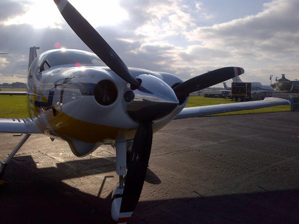 Cessna's tweet image. The Corvalis TTx is on static display at #NBAA12! Come by, say hello, and take a peek at the beautiful TTx. #Cessna12